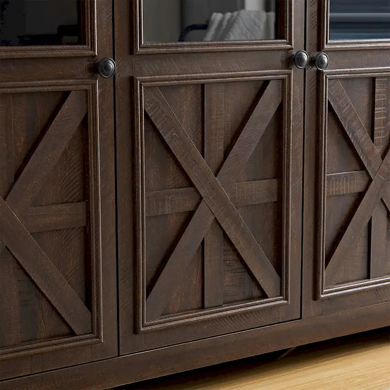 Buffet-bahut à 3 portes grand meuble de rangement