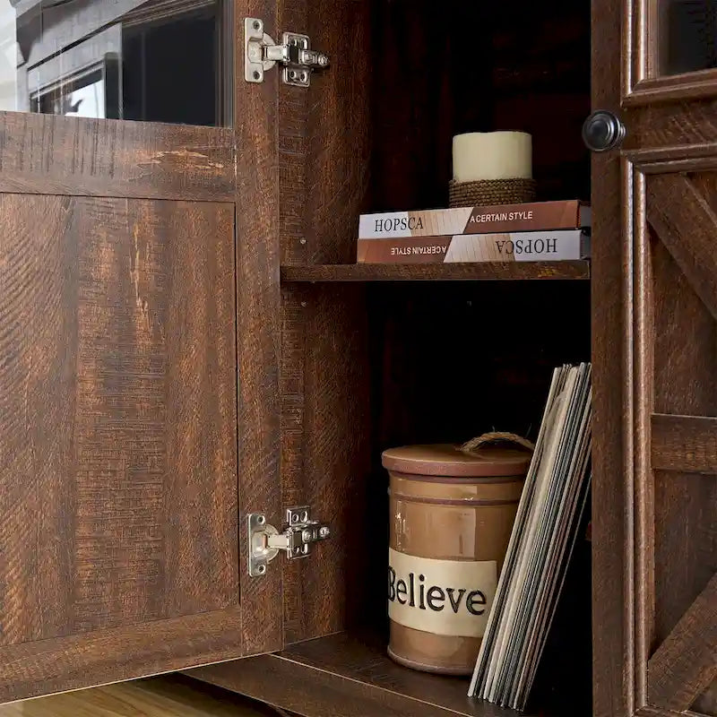 Buffet-bahut à 3 portes grand meuble de rangement