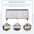 Meuble de porte sculpté floral vintage avec étagères réglables