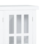Bahut en bois minimaliste élégant avec trois portes vitrées