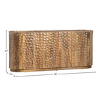 Bahut/Buffet quatre portes en bois de manguier texturé pour salon