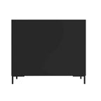 Meuble d'appoint moderne du milieu du siècle blanc/noir avec portes à fermeture douce, ensemble de 2