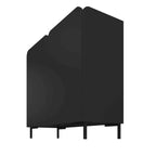 Meuble d'appoint moderne du milieu du siècle blanc/noir avec portes à fermeture douce, ensemble de 2