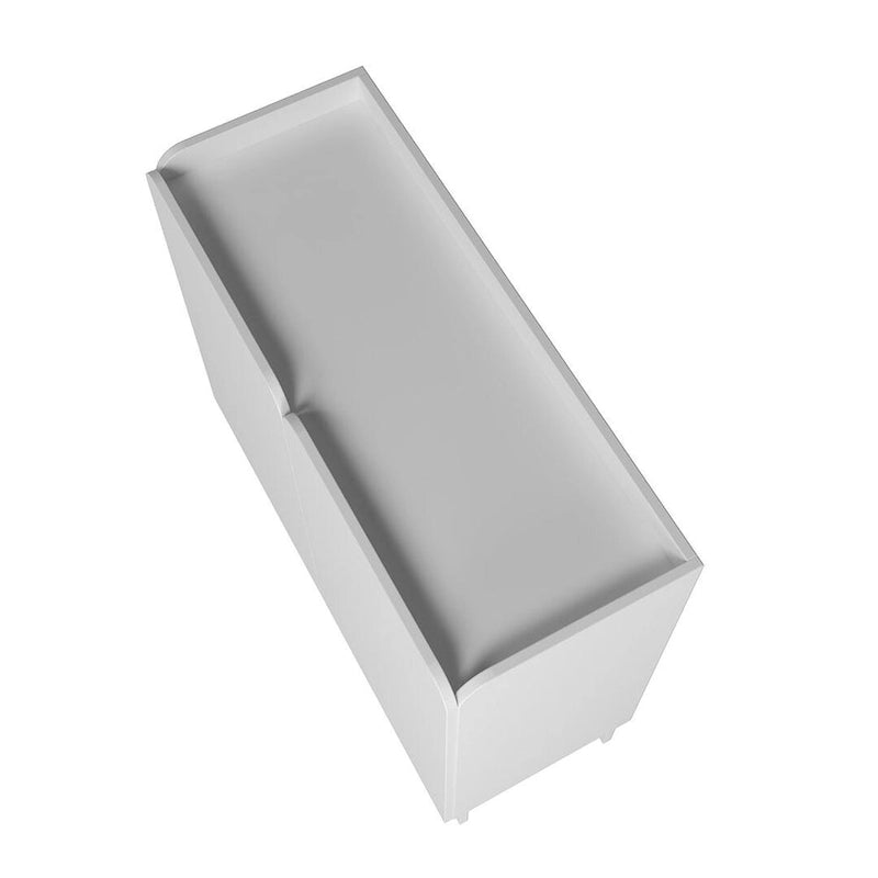 Meuble d'appoint moderne du milieu du siècle blanc/noir avec portes à fermeture douce, ensemble de 2