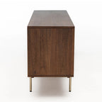 Buffet 2 portes en noyer, montage 1 personne, style Mid-Century