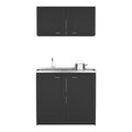 Ensemble d'armoires, garage, noir, 30,8 H x 39,3 l x 20,4 P