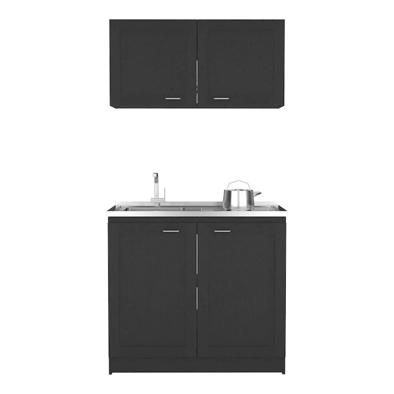 Ensemble d'armoires, garage, noir, 30,8 H x 39,3 l x 20,4 P