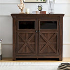 Buffet en bois avec 2 portes et poignée en métal