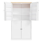 Grand garde-manger de cuisine autoportant de 102,1 x 50,8 x 181,1 cm avec 2 tiroirs et 2 étagères de porte réglables à 8 niveaux