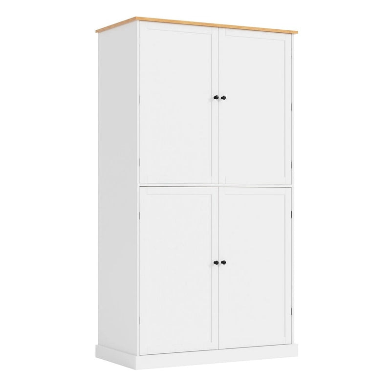 Grand garde-manger de cuisine autoportant de 102,1 x 50,8 x 181,1 cm avec 2 tiroirs et 2 étagères de porte réglables à 8 niveaux