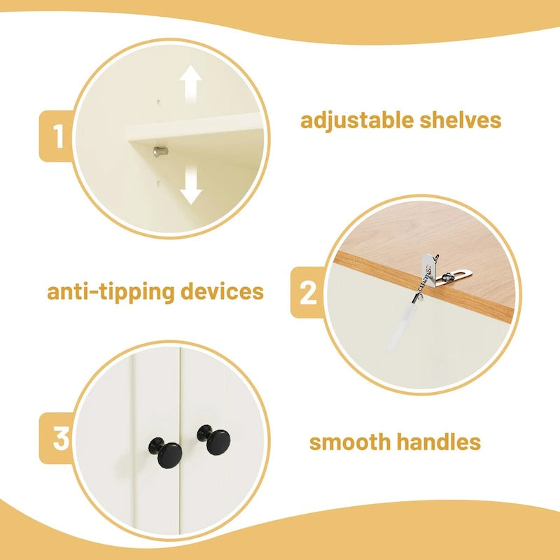 Grand garde-manger de cuisine autoportant de 102,1 x 50,8 x 181,1 cm avec 2 tiroirs et 2 étagères de porte réglables à 8 niveaux