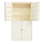 Grand garde-manger de cuisine autoportant de 102,1 x 50,8 x 181,1 cm avec 2 tiroirs et 2 étagères de porte réglables à 8 niveaux