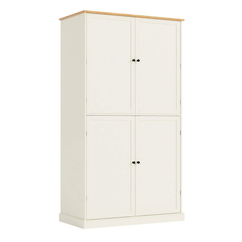 Grand garde-manger de cuisine autoportant de 102,1 x 50,8 x 181,1 cm avec 2 tiroirs et 2 étagères de porte réglables à 8 niveaux