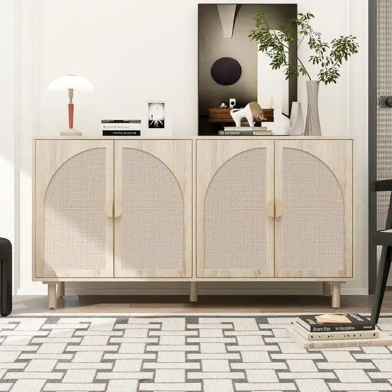 Armoire 4 portes, convient pour chambre, salon, bureau