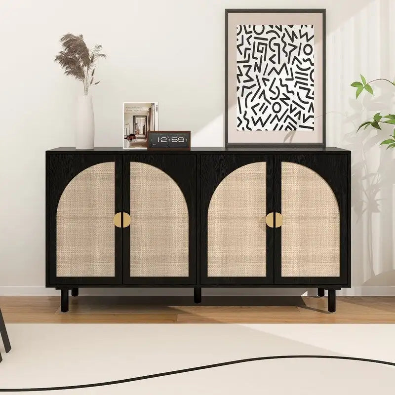 Armoire 4 portes, convient pour chambre, salon, bureau