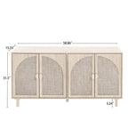 Armoire 4 portes, convient pour chambre, salon, bureau