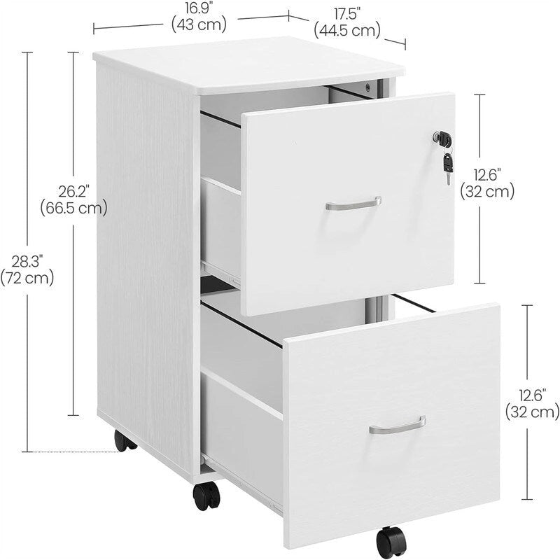 Classeur à 2 tiroirs – 42,9 P x 44,4 L x 71,9 H