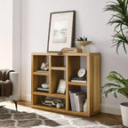 Bibliothèque ouverte en bois avec étagères, meuble de rangement autonome avec 7 casiers, étagère sur pied, entrée