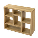 Bibliothèque ouverte en bois avec étagères, meuble de rangement autonome avec 7 casiers, étagère sur pied, entrée