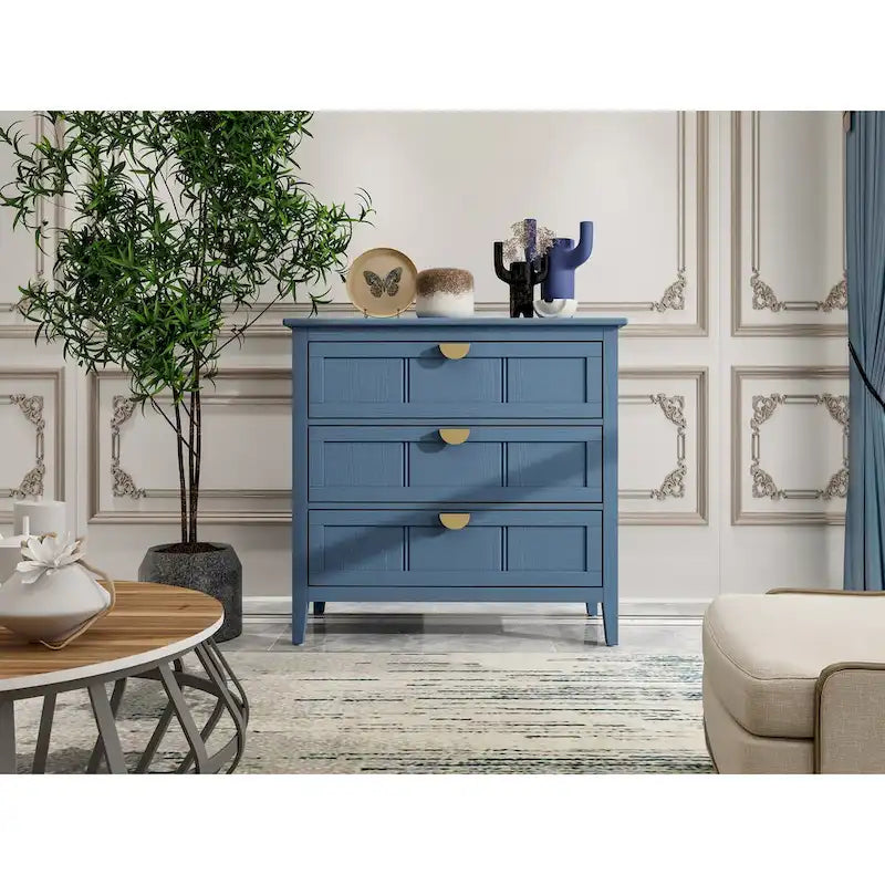 Commode à 3 tiroirs, Meuble américain, Convient pour chambre et entrée de salon