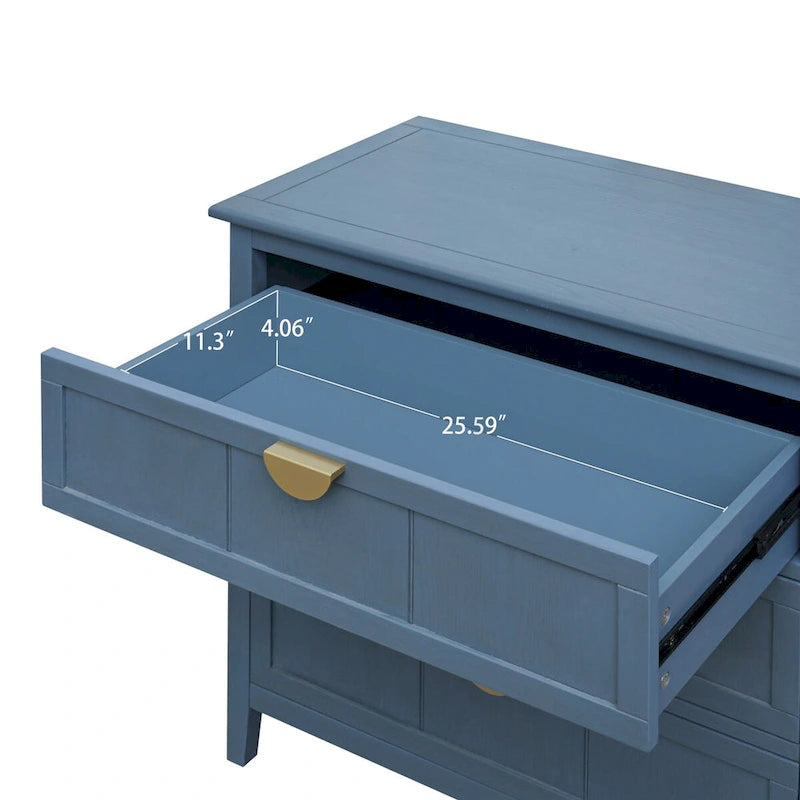 Commode à 3 tiroirs, Meuble américain, Convient pour chambre et entrée de salon
