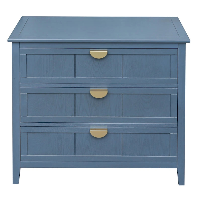 Commode à 3 tiroirs, Meuble américain, Convient pour chambre et entrée de salon