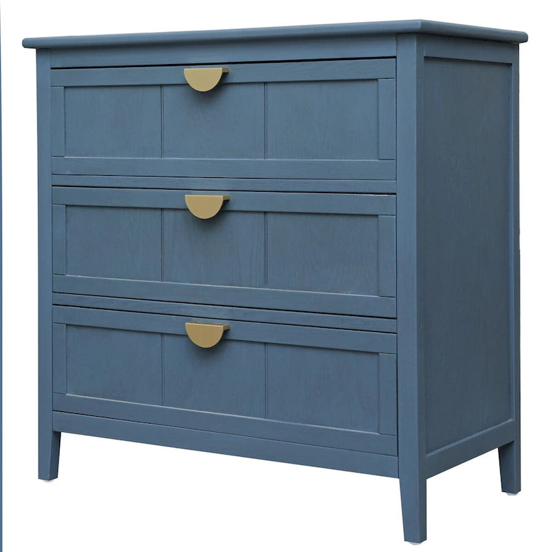 Commode à 3 tiroirs, Meuble américain, Convient pour chambre et entrée de salon