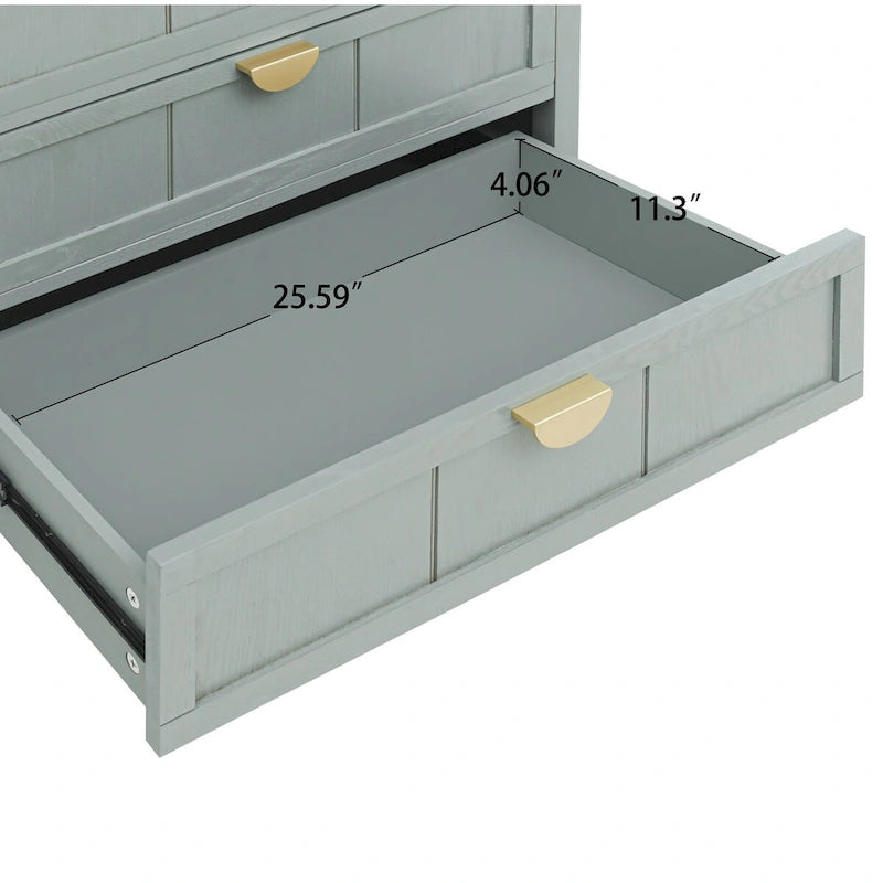 Commode à 3 tiroirs, Meuble américain, Convient pour chambre et entrée de salon