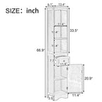Meuble de rangement haut de salle de bain sur pied avec tiroir