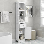 Meuble de rangement haut de salle de bain sur pied avec tiroir