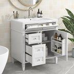 Meuble-lavabo avec évier intégré et tiroir basculant