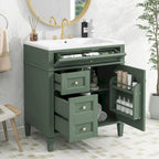 Meuble-lavabo avec évier intégré et tiroir basculant