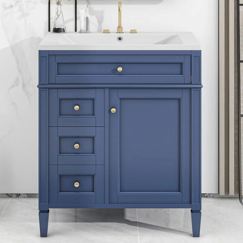 Meuble-lavabo avec évier intégré et tiroir basculant