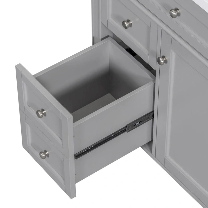 Meuble-lavabo avec évier intégré et tiroir basculant