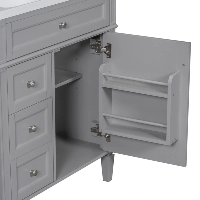 Meuble-lavabo avec évier intégré et tiroir basculant