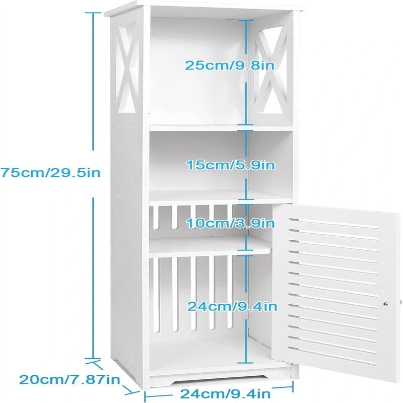 Meuble de rangement de salle de bain petit meuble de salle de bain étanche autoportant - 9.4P x 7.87L x 29.5H