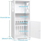 Meuble de rangement de salle de bain petit meuble de salle de bain étanche autoportant - 9.4P x 7.87L x 29.5H