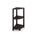 Petite étagère de salle de bain d'angle en teck à 3 niveaux