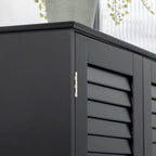 Meuble de rangement haut et étroit pour salle de bain avec portes et étagère