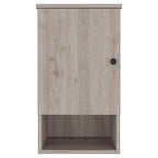 Armoire à pharmacie, deux étagères intérieures, finition chêne clair / blanc