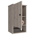 Armoire à pharmacie, deux étagères intérieures, finition chêne clair / blanc