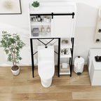 Meuble de rangement au-dessus des toilettes, étagère de salle de bain