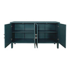 Meuble de rangement 4 portes avec pieds en pin et MDF