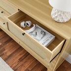 Commode de rangement 6 tiroirs en rotin